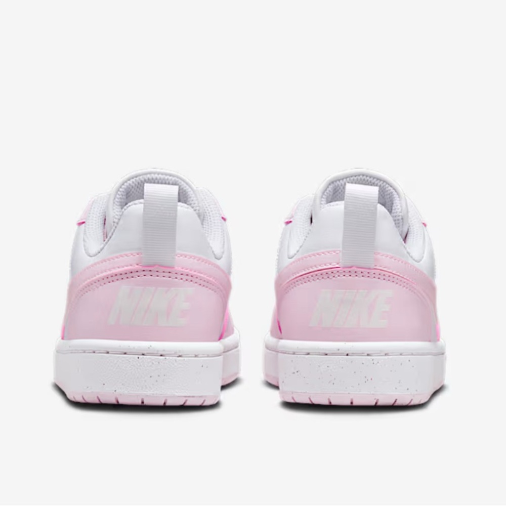 NEW Nike kids court borough low redraft sneakers shoes. Sz 5 Y/6.5 W pink white. - Picture 12 of 16